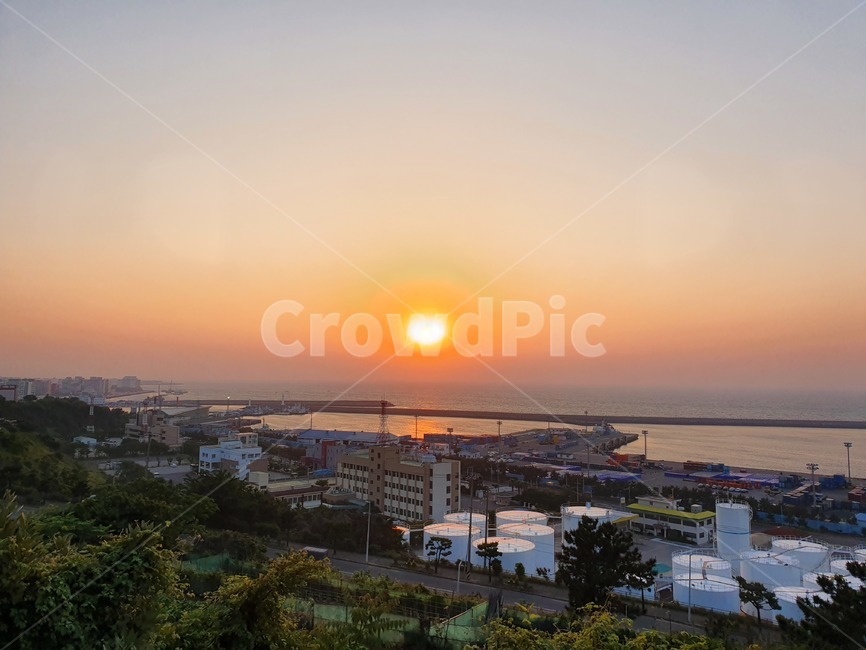 제주도,일몰,태양,바다,저녁,노을,비행기,붉은노을,바닷가,바닷마을,제주