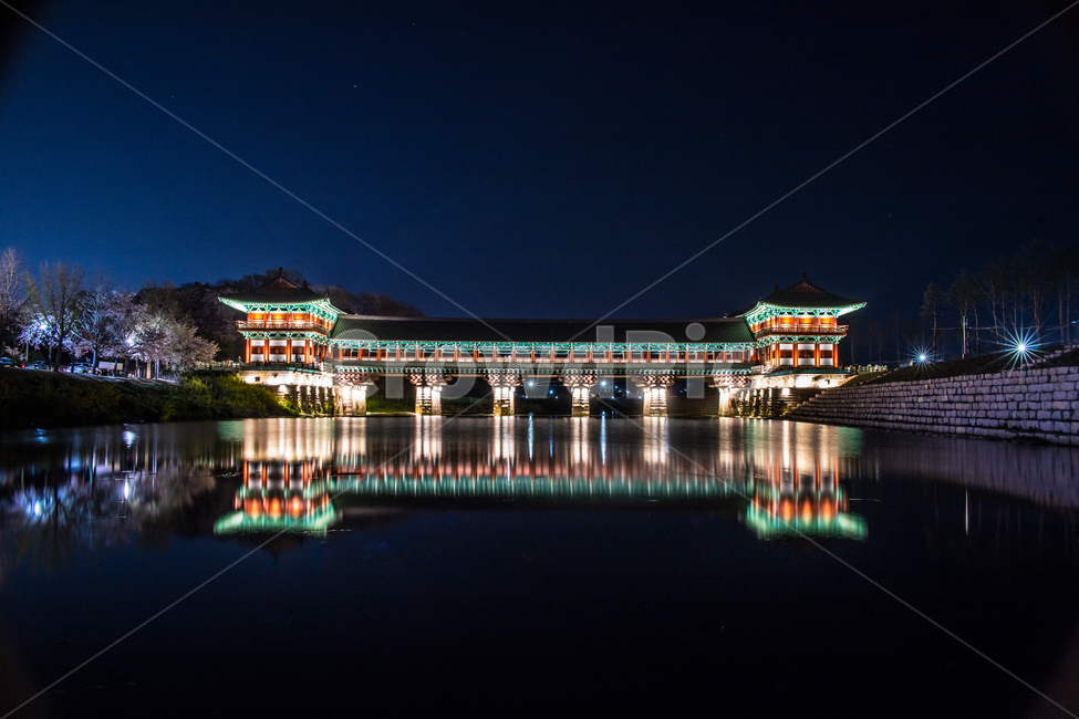 월정교,경주,야경,다리,반영