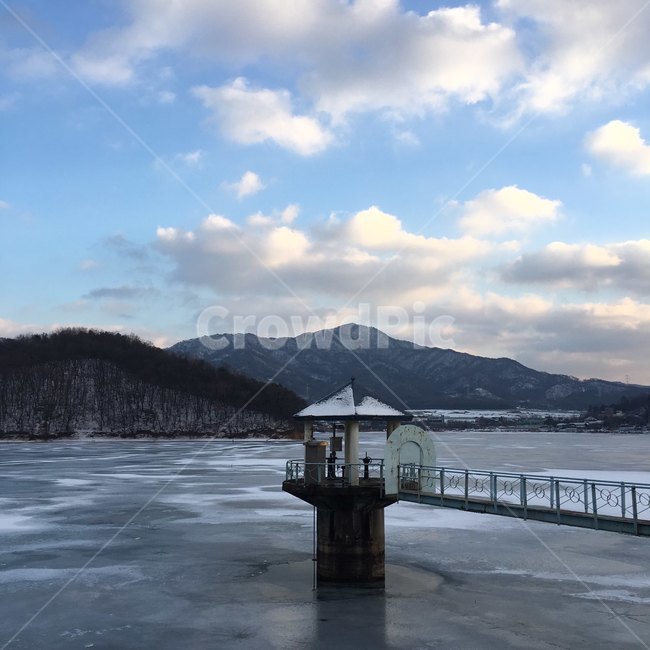 하늘,호수,구름,풍경,감성