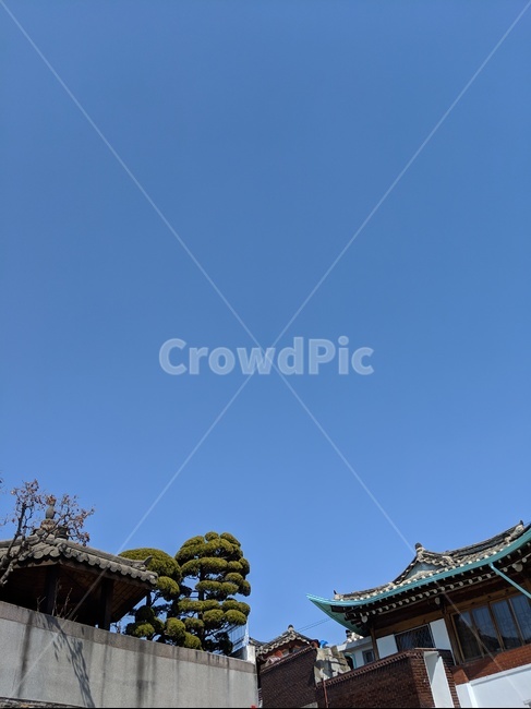 한옥,한국건축물,하늘,한국풍경,기와,koreanstructure,koreanhouse,sky