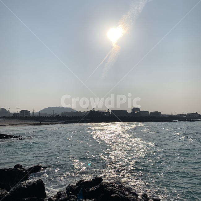 바다,태양,하늘,자연,돌,자연,풍경,nature,landscape,flare,플레어,light,빛