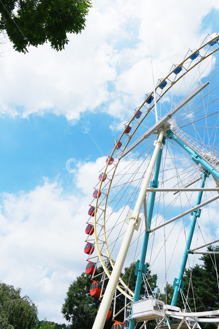 Amusement park,sky,cloud,blue,ferris wheel,In May,Ferris wheel,bright