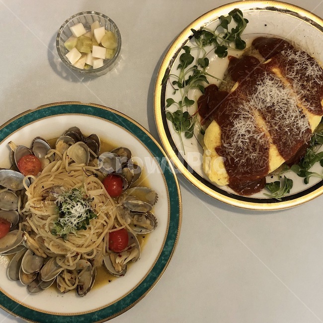 Omurice,spaghetti,restaurant,Vongole Pasta,omelet,alio olio,vongole,restautrant,pasta,omerice