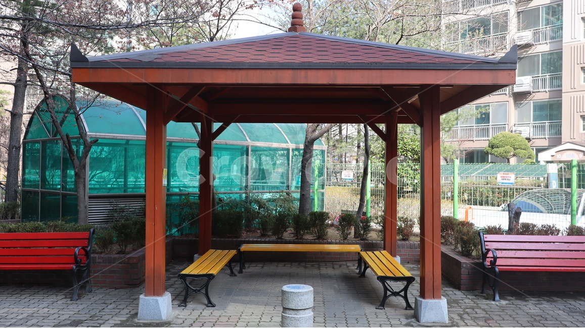 벤치,의자,휴식,노랑,빨강,bench,공원벤치