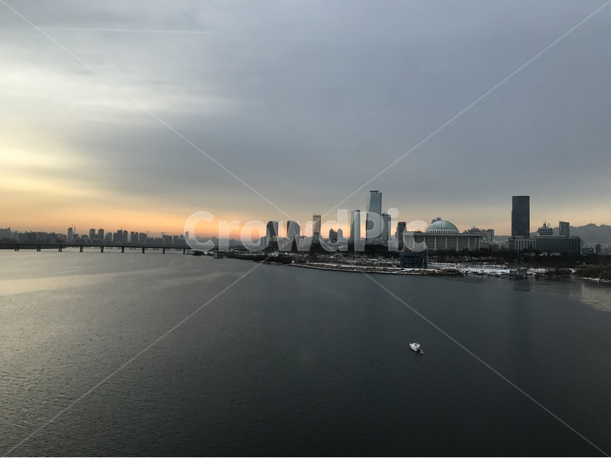 seoul,Capitol,Sunrise,skyline,building,Han River