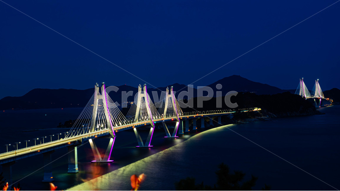 거가대교,야경,다리,거제도,부산,bridge