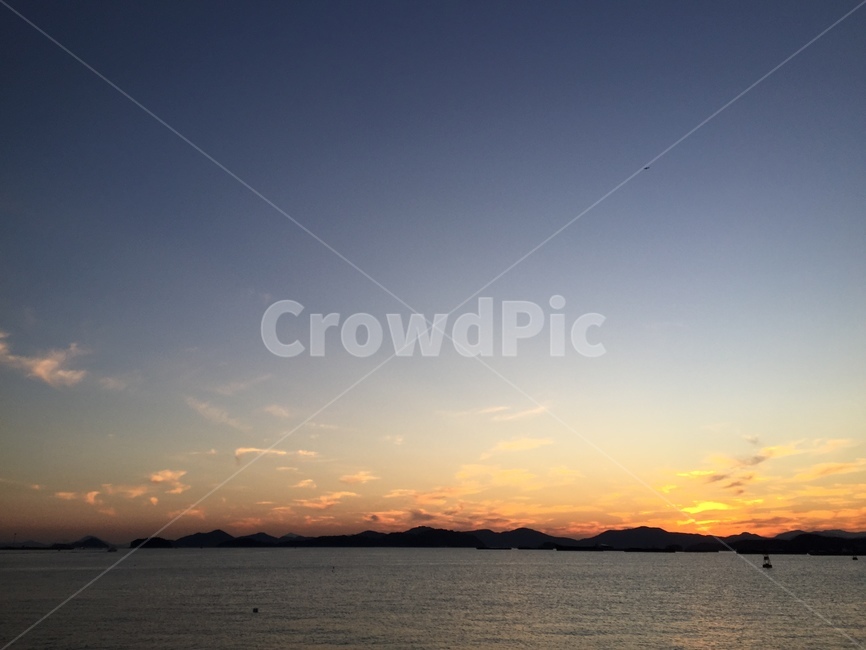 하늘,바다,노을,aneveninggiow,sky