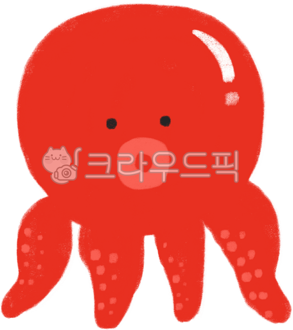 Octopus,bald octopus,red octopus,octopus illustration,octopus drawing,octopus sticker,octopus character,red octopus drawing