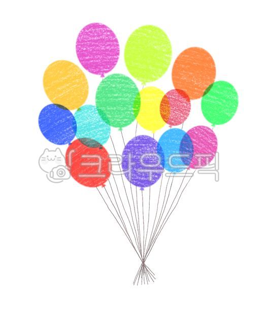 풍선, balloon, 풍선모음, 여러색풍선, 손그림풍선, 사진,이미지,일러스트,캘리그라피 - mgmg작가