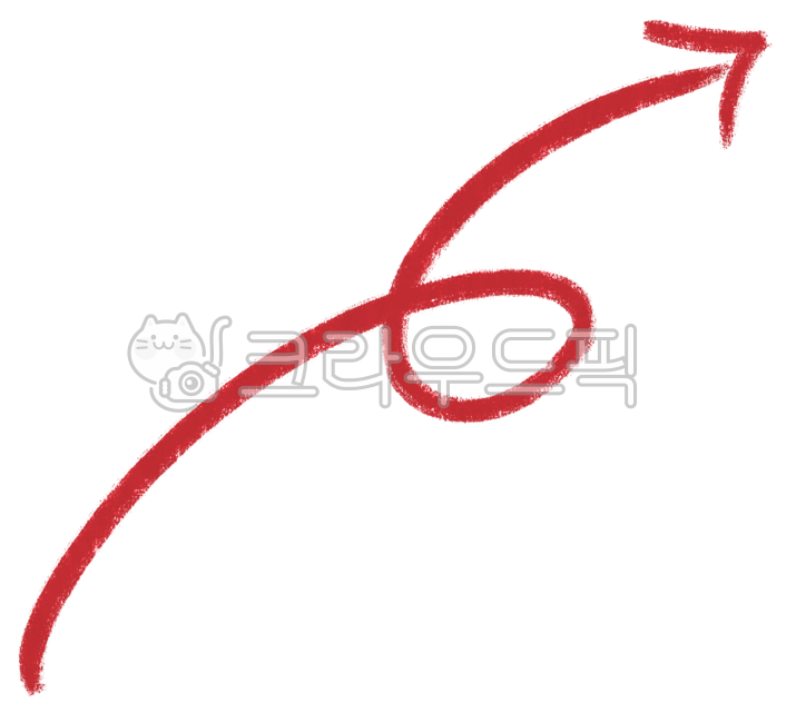 손그림,색연필,낙서,빨간펜,누끼,크레파스,그래픽,색연필그림,필기,기호,상승,화살표