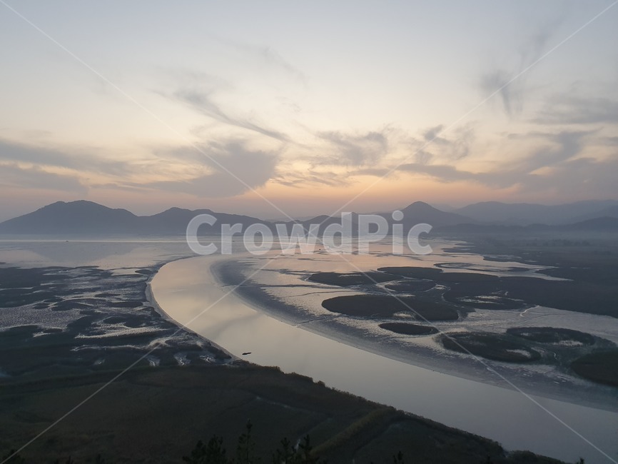 노을,자연,강,경치,땅,자연,풍경,nature,landscape