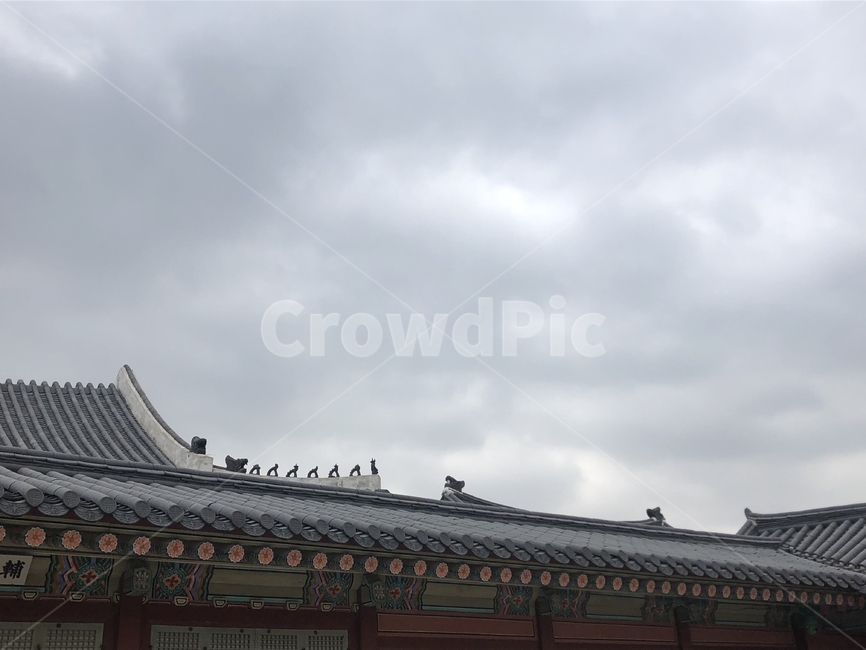 경복궁,잡상,기와지붕,동양,한국궁,랜드마크,토우,전통문양,나무,한국전통,한국문화,korean traditional,korean culture,건축물,건물외관,exterior,building,structure,architecture,construction