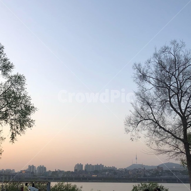 하늘,한강,힐링,노을,저녁