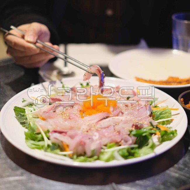막회, 회, food, 생선, 손, 사진,이미지,일러스트,캘리그라피 - 가욤작가