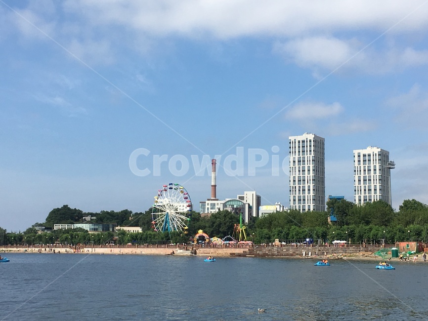 바닷가,공중관람차,맑음,평화,beach,sunny,peace