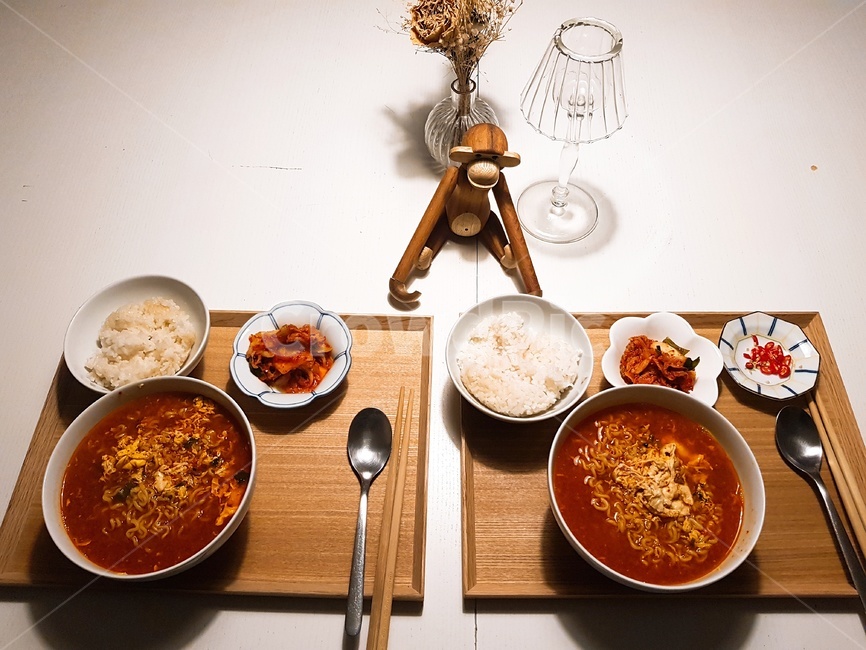 라면,반상,상차림,라면상차림,한국라면