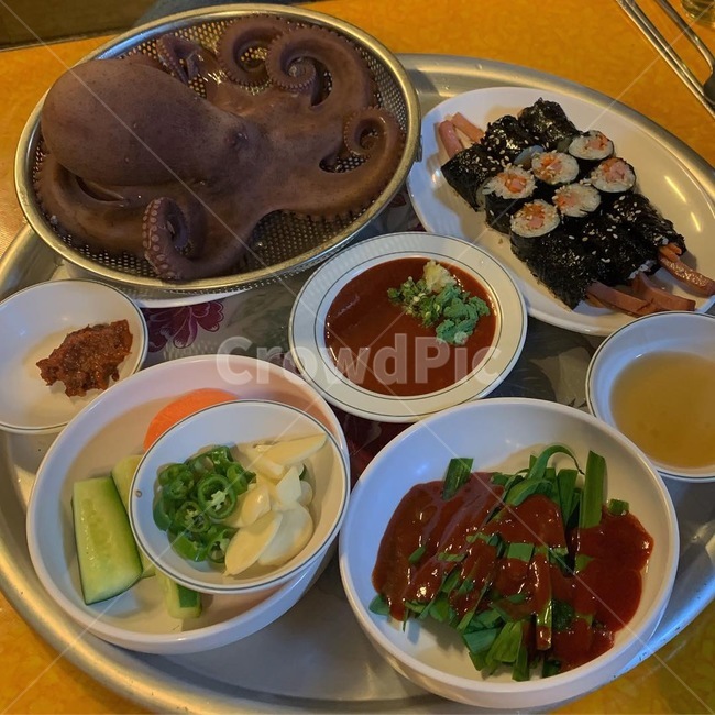 술안주,문어,문어숙회,김밥,안주,포장마차안주