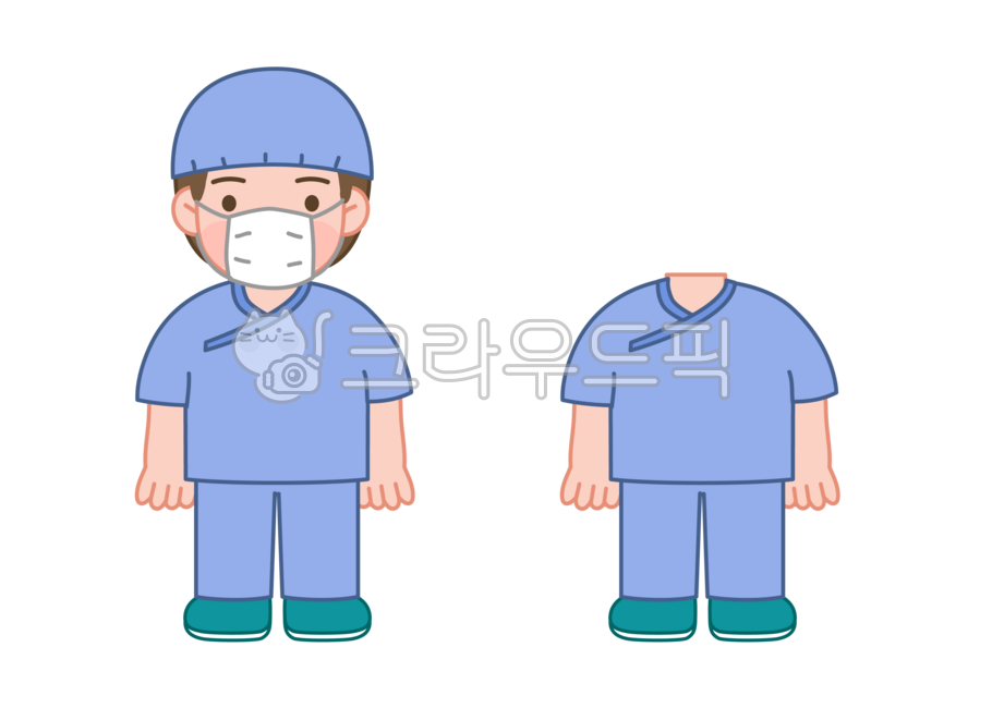 직업일러스트,일러스트,유아,교육,어린이합성,어린이,직업,어린이집자료,얼굴합성,어린이일러스트,유치원자료,직업자료,의료직,병원,간호사,수술복,위생복,마스크