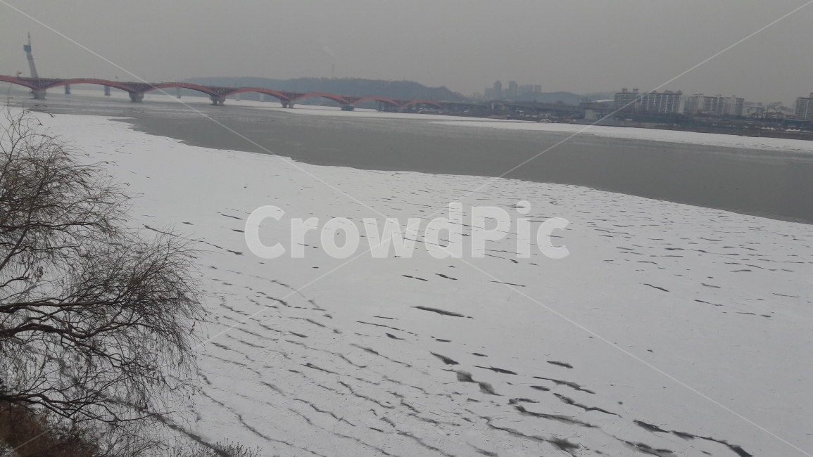 한강,얼음,다리,겨울,나무,겨울,계절,winter,season