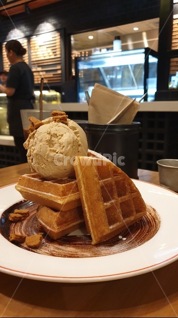 음식,와플,아이스크림,디저트,dessert