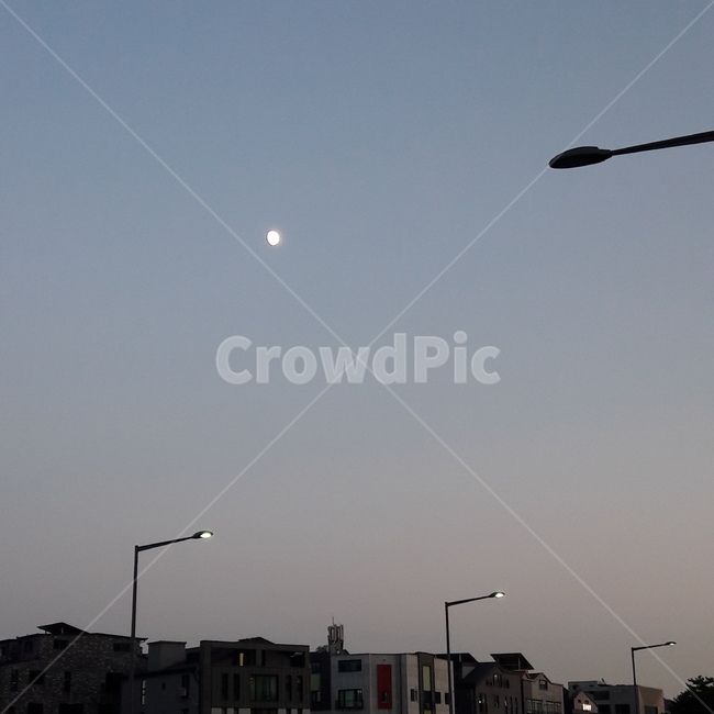 하늘,노을,가로등,달,예쁜,야경,밤,풍경,nightscape,night,landscape