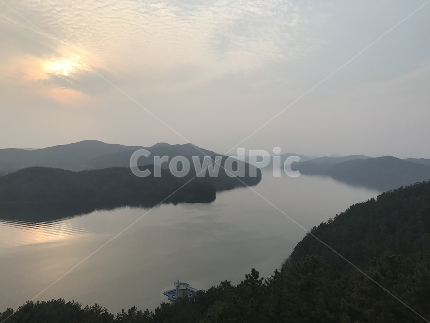 호수,산,하늘,자연,진주데이트,진양호