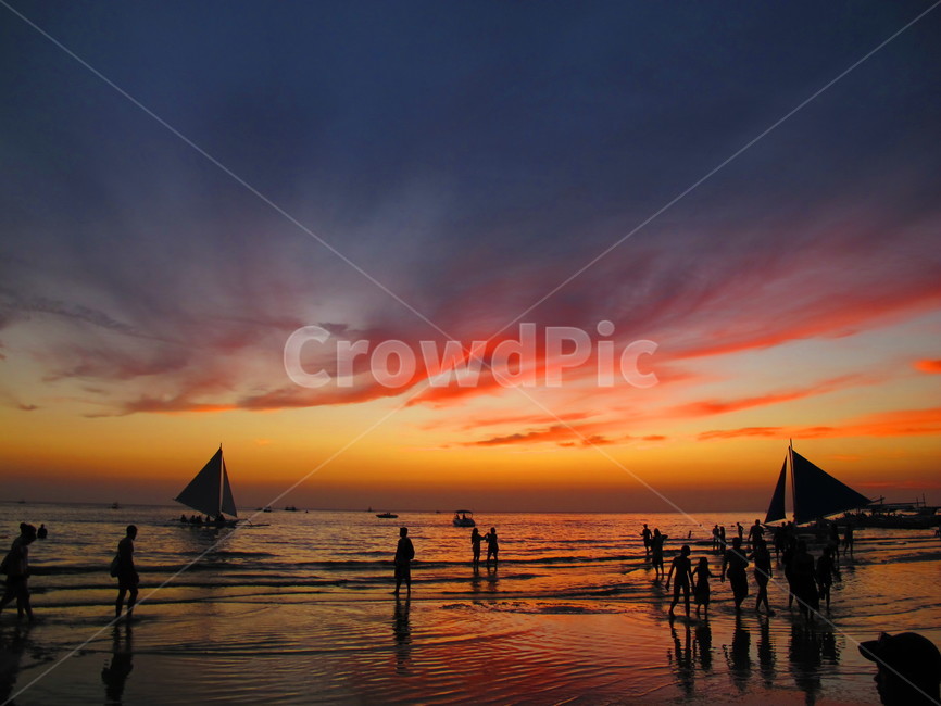 sunset,일몰,sea,바다,vacation,휴가,summer,여름,boracay,보라카이