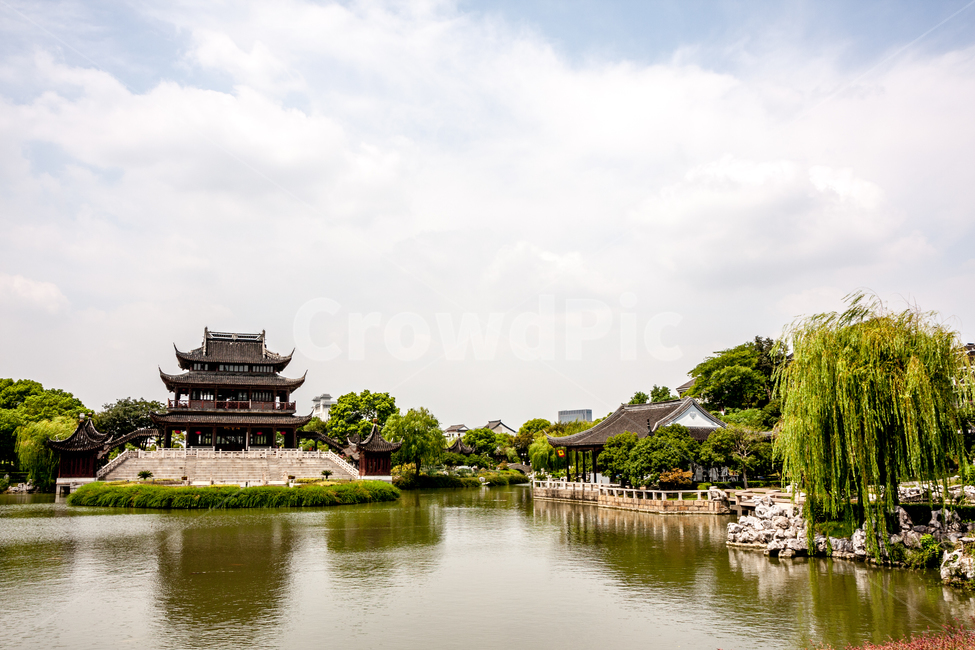 architecture,건축물,building,건물,중국,쑤저우,판문,판먼,호수,경치,china,suzhou,panmen,lake