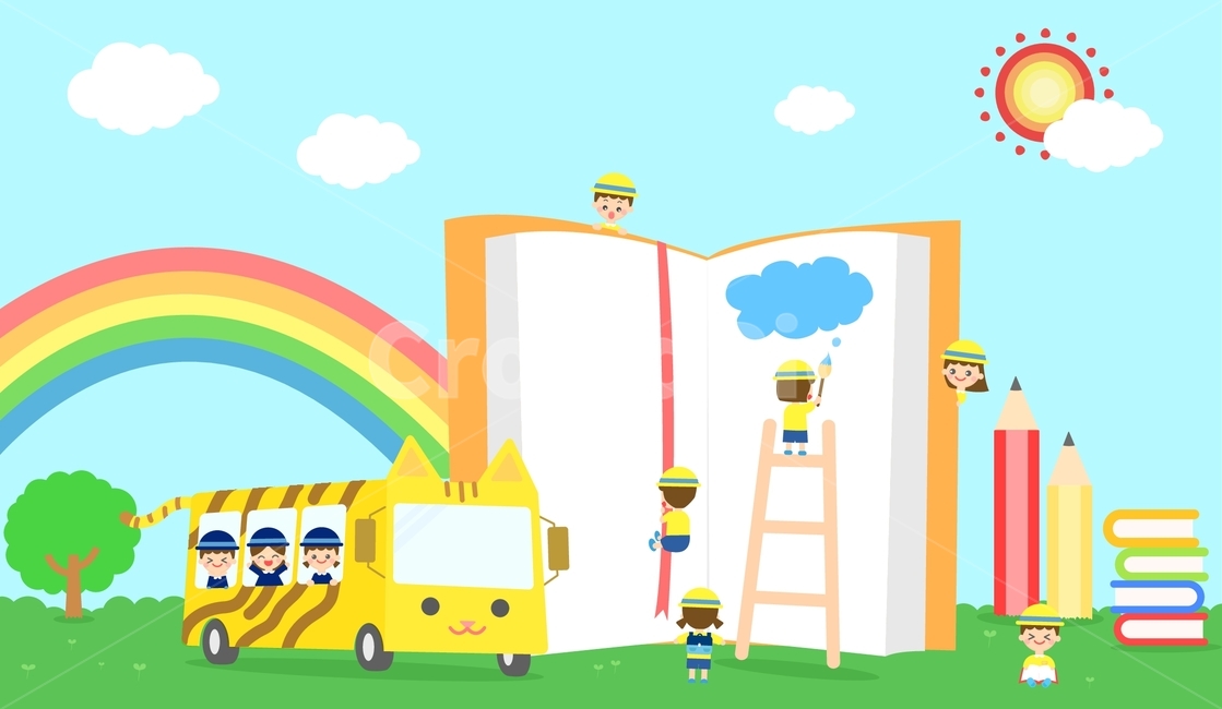 어린이,책,버스,어린이집,아이콘,플랫디자인,일러스트,교육,학교,공부,education,learning,study,school,그래픽,일러스트레이션,graphic,illustration