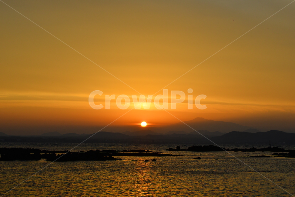 제주,우도,한라산,노을,일몰,황혼,붉은하늘,하늘,구름,자연,풍경,nature,landscape