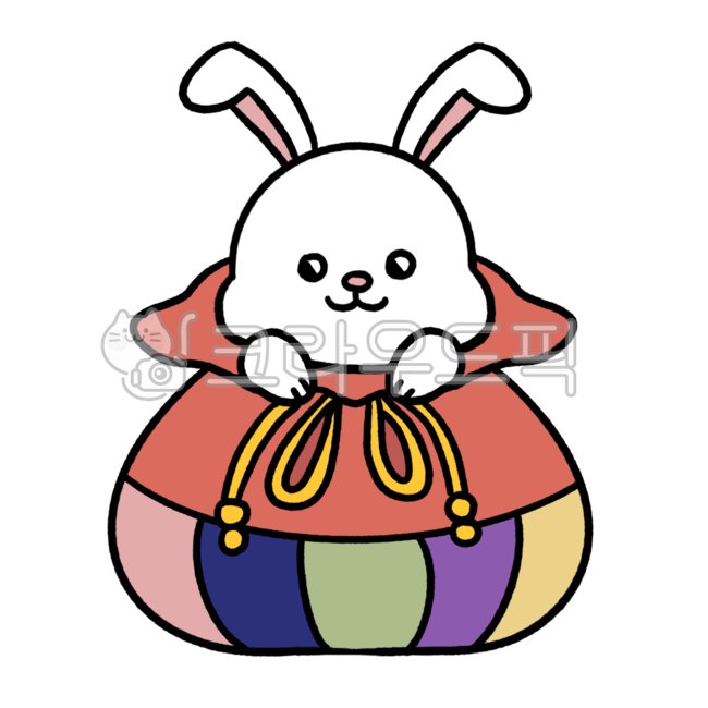 Decorating a diary,luck,happy New Year,Year of the cat illustration,adornment,holiday,cute,Gyemyo,year of gyemyo,rabbit,cute rabbit,tradition,rabbit illustration,decoration,new year,black rabbit,hand drawing,png,2023,sticker,black,lucky bag,baby rabbit,Wh