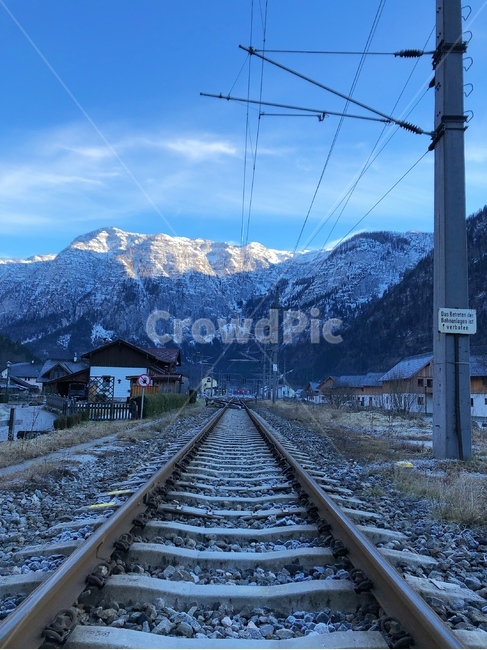 기찻길,철도,railway,rail,설산,mountain,겨울,계절,winter,season,교통,교통수단,traffic,transportation