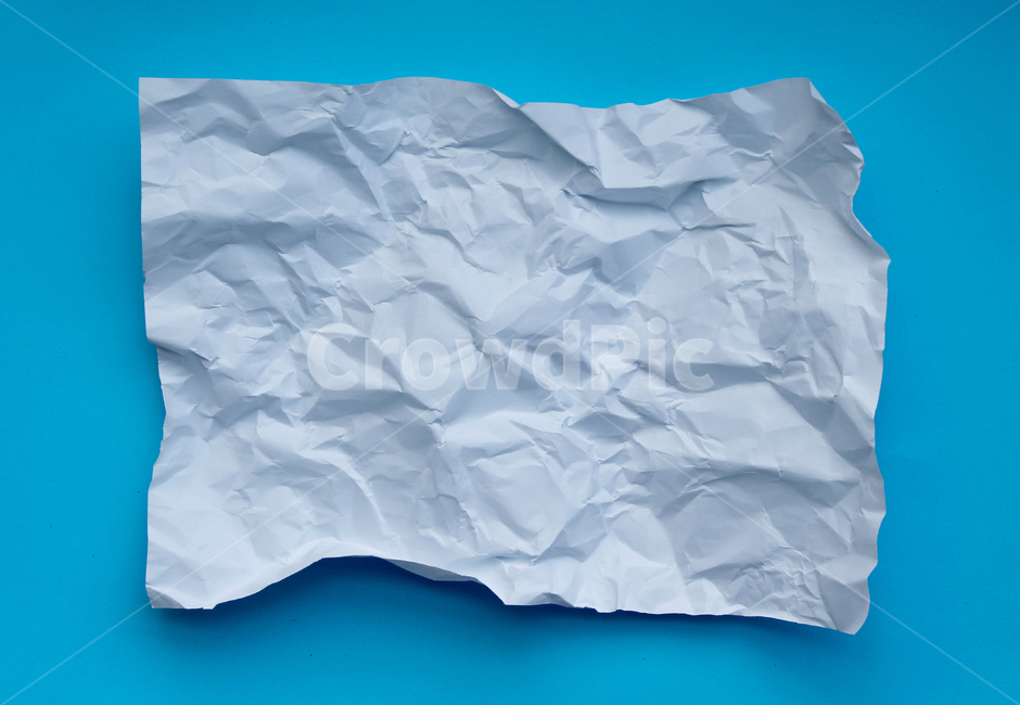 Crumpled paper,note,blank,top angle,empty,Crumpled,white paper,paper,crumpled,white,note paper,a4 paper,topangle,bean,wrinkled,topview,blue paper,emptied,trash,a4,White,blue,crumpledpaper
