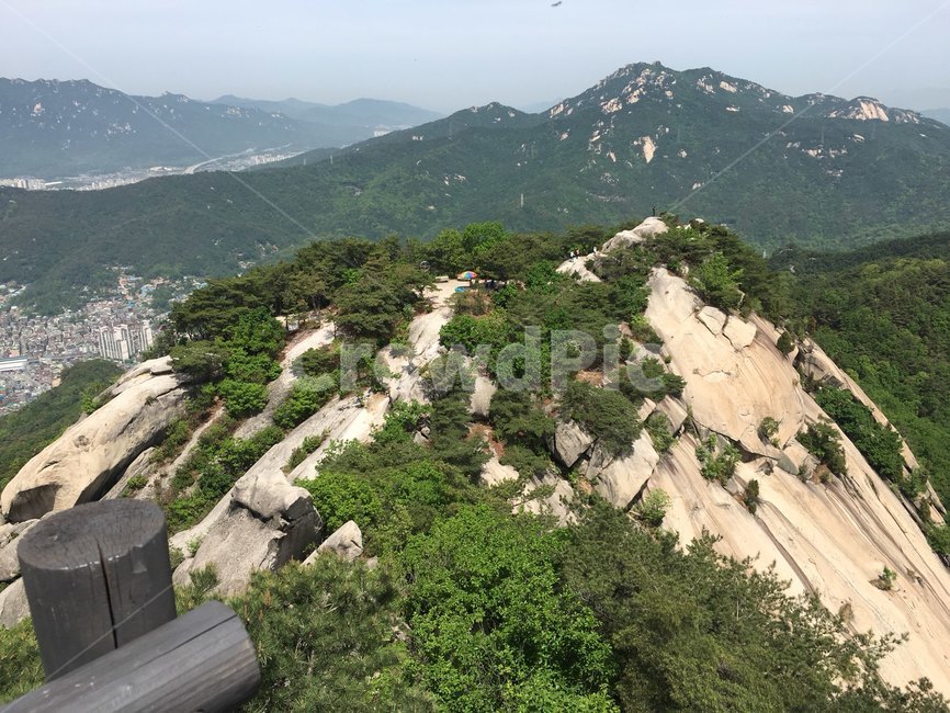 산,바위,여름,녹음,정상