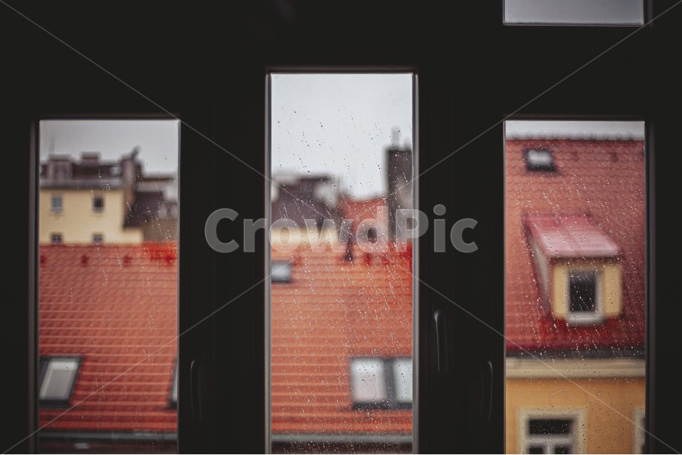 빗방울,지붕,roof,창문,window,비오는풍경,체코,프라하,외국도시,비,비오는날,rain,rainy