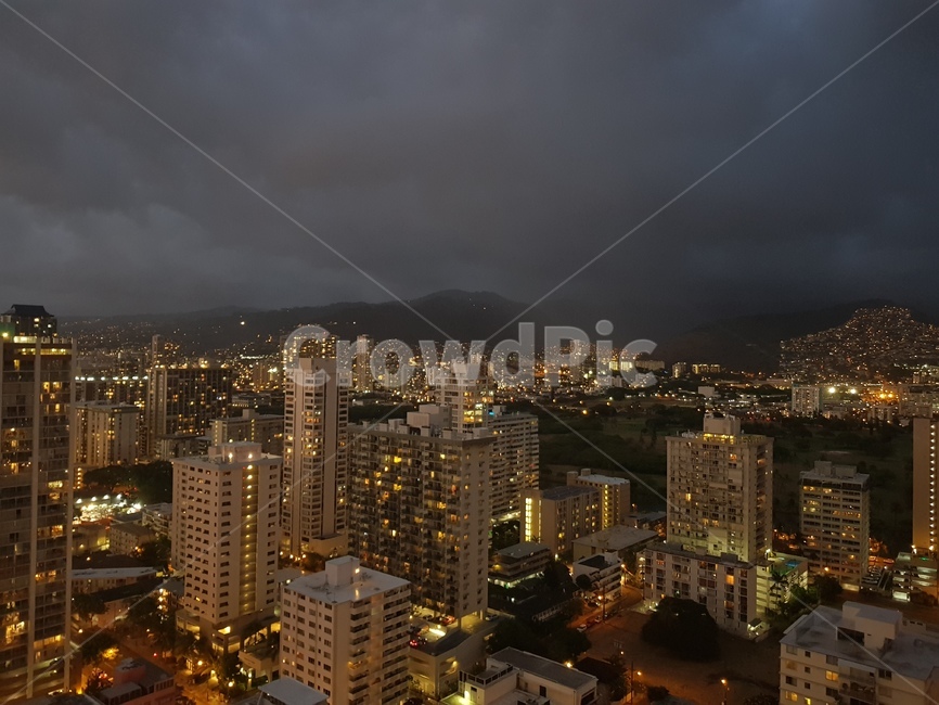 하와이,야경,배경,건물,분위기,야경,밤,풍경,nightscape,night,landscape,도시,city,nature,자연,scenery,outdoors,옥외,경치,aerial view,조감도
