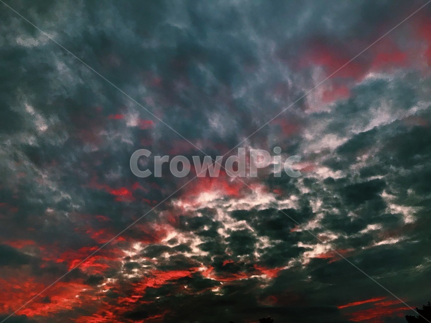 노을,일몰,흐린날,구름,하늘,sky,자연,red,빨간색,색깔,색감
