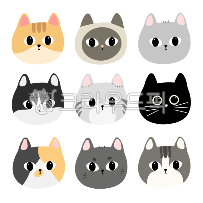 고양이,세계고양이의날,캐릭터,얼굴,동물,드로잉,고양이얼굴,라인드로잉,표정,기념일,아기자기,귀여운,스티커,다꾸,꾸미기,간단,단순,심플,얼굴캐릭터,회색,검정,샴,얼룩,베이지,삼색고양이,눈썹,animal,cat,character,drawing,face,애완동물,반려동물,반려묘