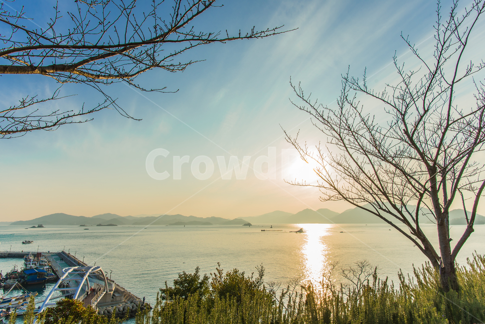 하늘,구름,나무,선착장,nature,자연,outdoors,옥외,vehicle,watercraft,선박,용기,vessel,교통,transportation,boat,보트,person,사람,human,인간,낚시,어선,바다