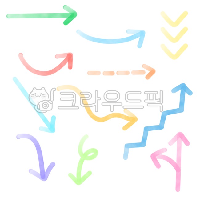 방향,흐름,전환,선택,화살표,싸인펜,손그림,움직임,경로,변화,신호,회전,강조,표시,일러스트