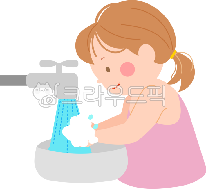 손씻기, 손씻는캐릭터, 손씻는아이, 바이러스예방, 손청결, 사진,이미지,일러스트,캘리그라피 - 초코렛뜨작가