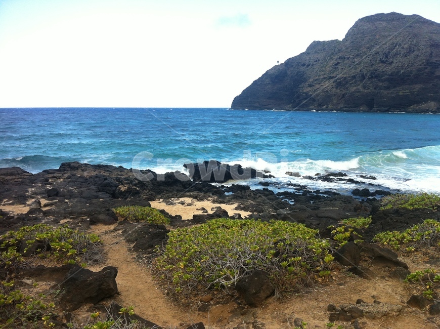 하와이,바다,푸른바다,하늘,구름,자연,경관,경치,hawaii,파도,새파란