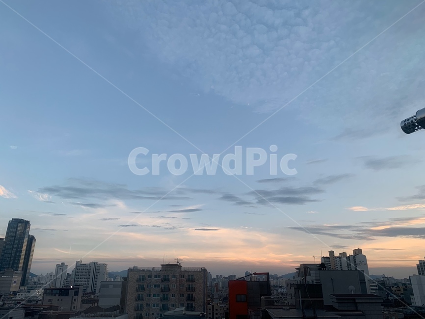 하늘,맑음,노을,광진구,풍경