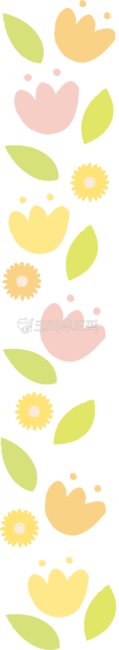 border,Tulip,masking tape,hand drawing,line,sticker,leaf,cute,flower,spring,Dakku,flower border,daisy,frame