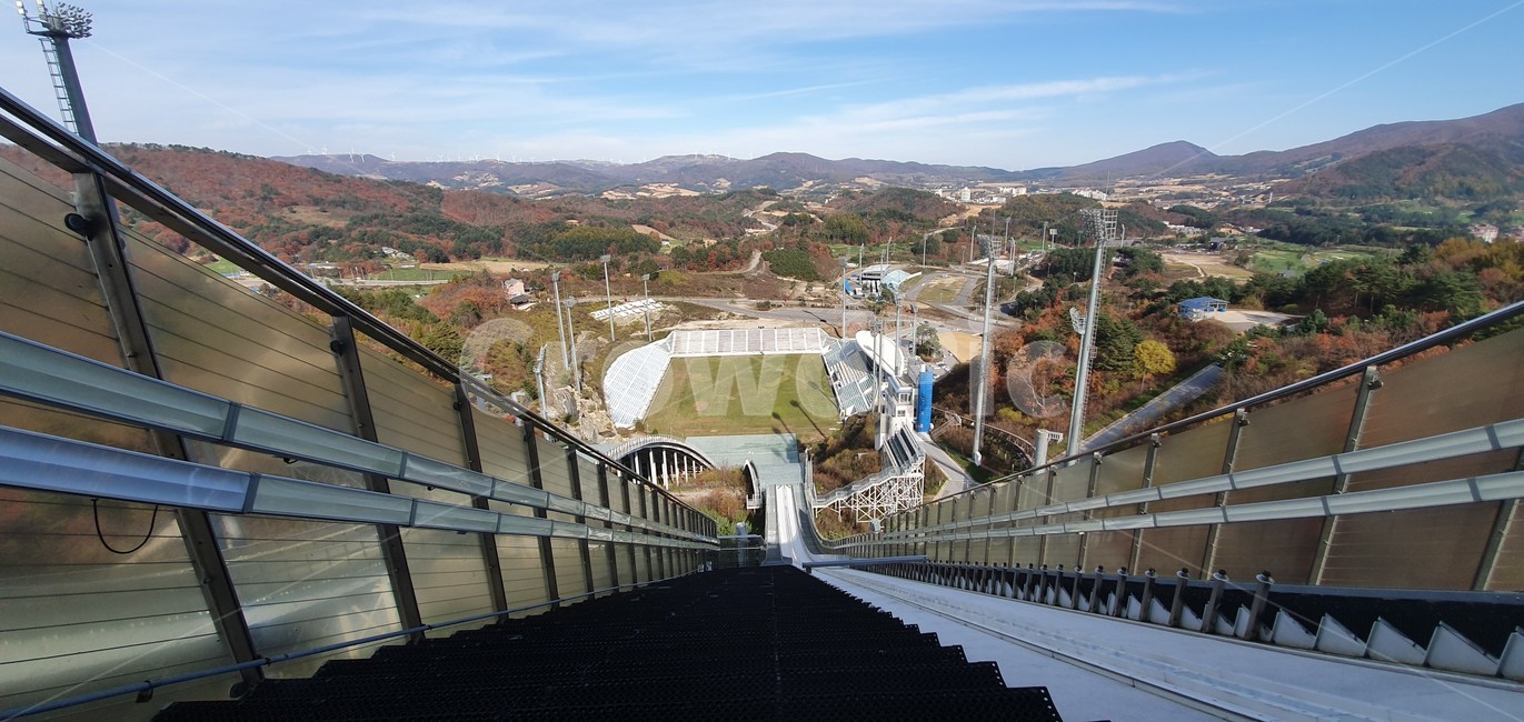 평창,올림픽,가을,스키점프,스키점프대