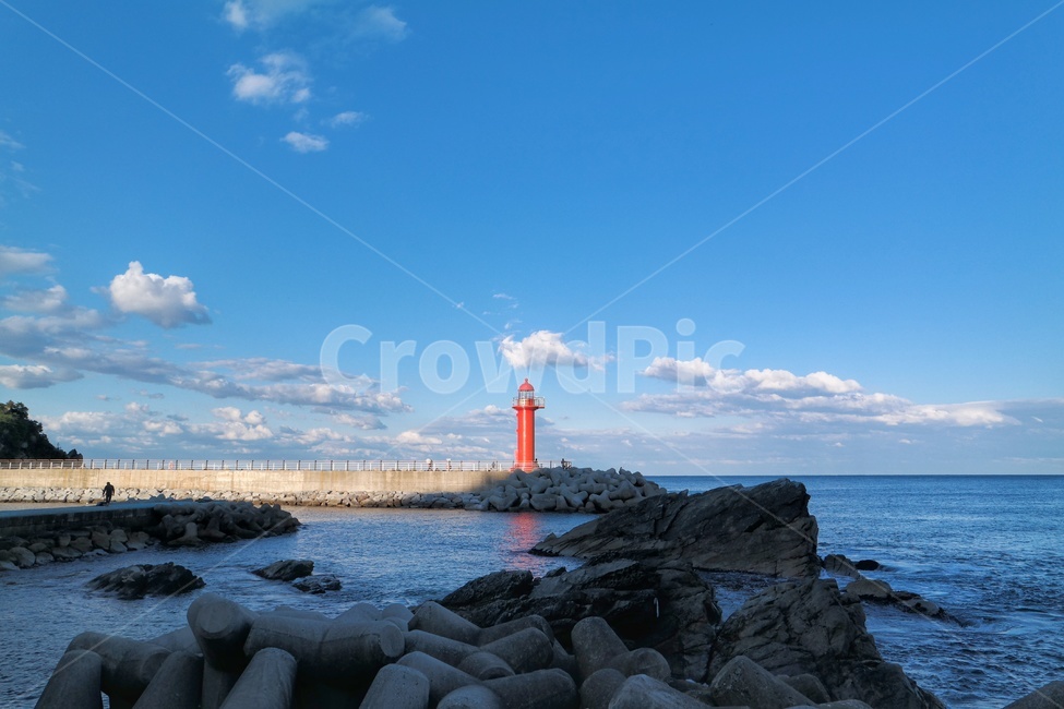 바다,방파제,등대,구름,하늘,등대,lighthouse