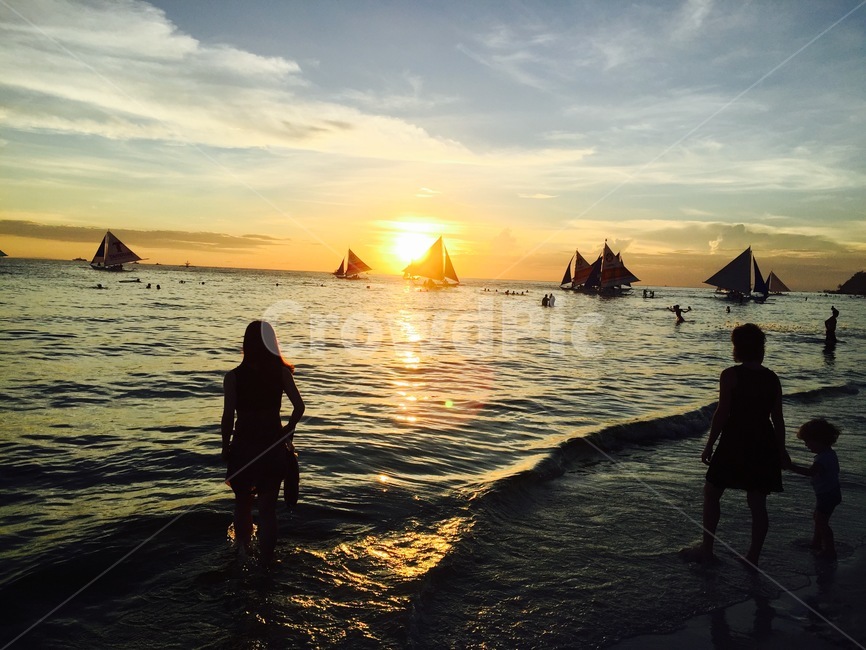인물실루엣,노을,석양,바다,해변,보라카이,boracay,beach,human,인물,사람,휴가,힐링,노을역광,분위기,감성,저녁,밤바다,사람들,대중,군중,other people,crowd,스포츠,레저,운동,sports,leisure,exercise