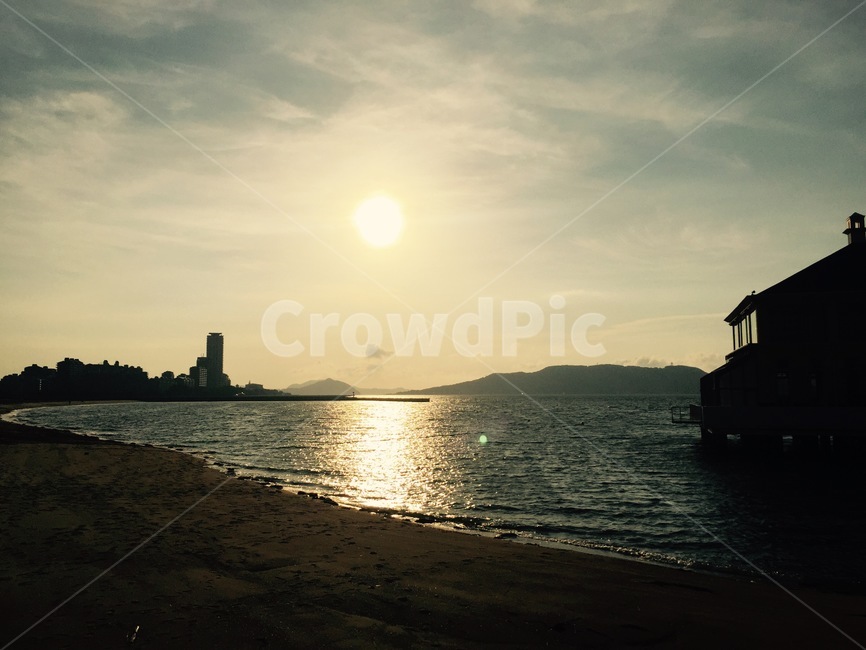 해변,휴가,휴식,바다,바닷가,바람,후쿠오카