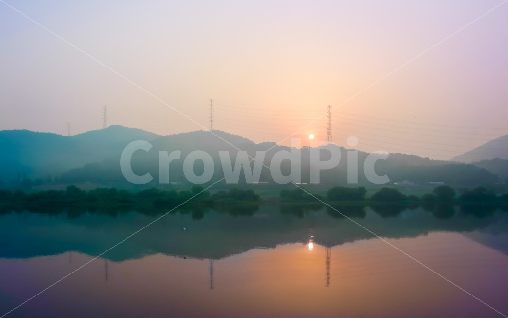 새벽,한강,새,일출,하늘,고요함,자연,풍경,nature,landscape,감성,sensible,feeling,색깔,색상,색채,색감,color sense,color sensitivity,feeling of color,outdoors,옥외