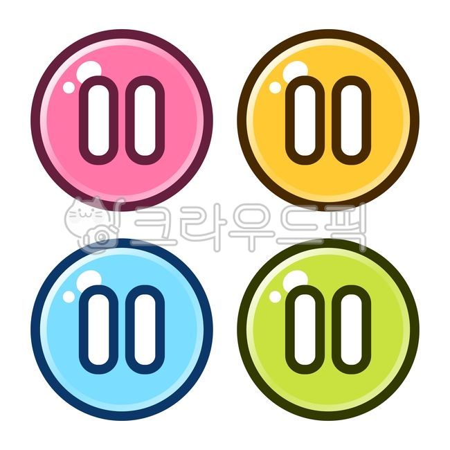rest,game,Pause,set,icon,cute,button,stoppage,ui,stop,painting,illustration,graphic,colorful